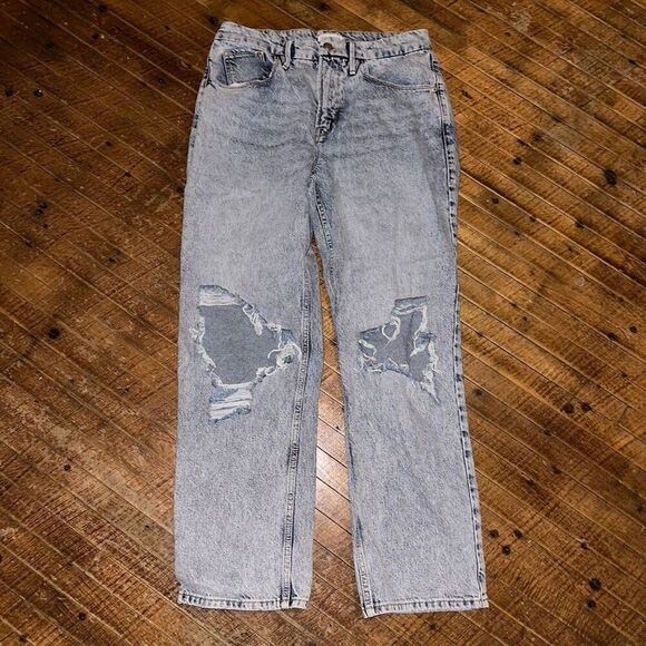 Good American 90’s relaxed destroyed distressed jeans - Picture 3 of 6